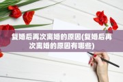 复婚后再次离婚的原因(复婚后再次离婚的原因有哪些)