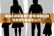 离婚小孩抚养费打官司(离婚小孩抚养费打官司怎么打)