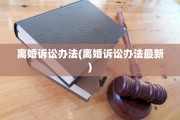 离婚诉讼办法(离婚诉讼办法最新)
