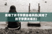 离婚了孩子学费由谁承担(离婚了孩子学费该谁出)