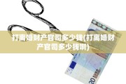 打离婚财产官司多少钱(打离婚财产官司多少钱啊)