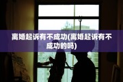 离婚起诉有不成功(离婚起诉有不成功的吗)