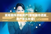 离婚案件调解房产(离婚案件调解房产怎么处理)