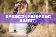 妻子离婚后又找到我(妻子离婚后又找到我了)