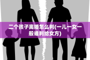 二个孩子离婚怎么判(一儿一女一般谁判给女方)