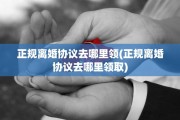 正规离婚协议去哪里领(正规离婚协议去哪里领取)