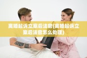 离婚起诉立案后法官(离婚起诉立案后法官怎么处理)