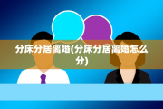 分床分居离婚(分床分居离婚怎么分)