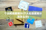 个人社保离婚分(个人社保离婚分割怎么分)