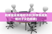 刑事案底离婚对子女(刑事案底离婚对子女的影响)