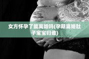 女方怀孕了能离婚吗(孕期离婚肚子宝宝归谁)