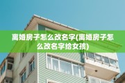 离婚房子怎么改名字(离婚房子怎么改名字给女孩)