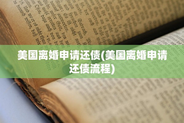 美国离婚申请还债(美国离婚申请还债流程)