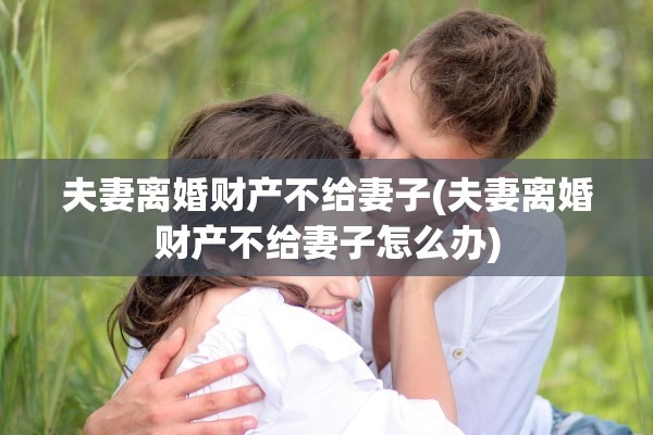 夫妻离婚财产不给妻子(夫妻离婚财产不给妻子怎么办)