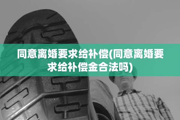 同意离婚要求给补偿(同意离婚要求给补偿金合法吗)