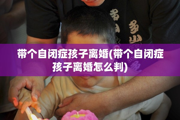 带个自闭症孩子离婚(带个自闭症孩子离婚怎么判)