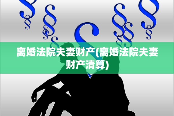 离婚法院夫妻财产(离婚法院夫妻财产清算)