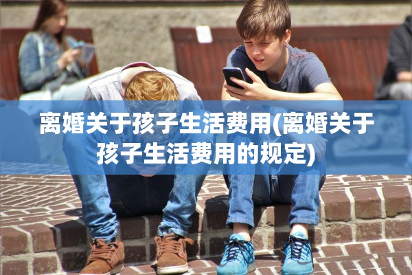 离婚关于孩子生活费用(离婚关于孩子生活费用的规定)