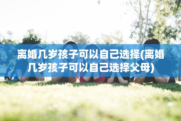 离婚几岁孩子可以自己选择(离婚几岁孩子可以自己选择父母)