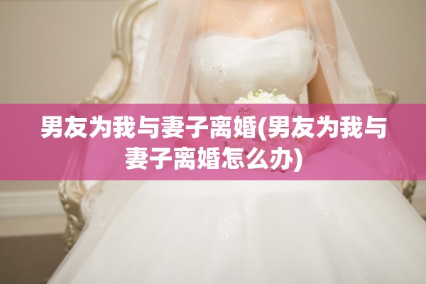 男友为我与妻子离婚(男友为我与妻子离婚怎么办)