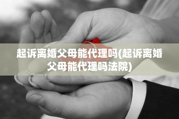 起诉离婚父母能代理吗(起诉离婚父母能代理吗法院)