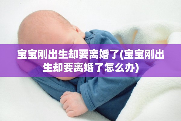 宝宝刚出生却要离婚了(宝宝刚出生却要离婚了怎么办)