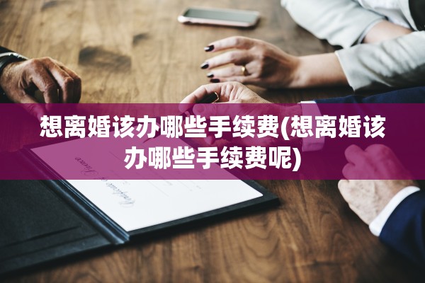 想离婚该办哪些手续费(想离婚该办哪些手续费呢) 想离婚该办哪些手续费(想离婚该办哪些手续费呢)