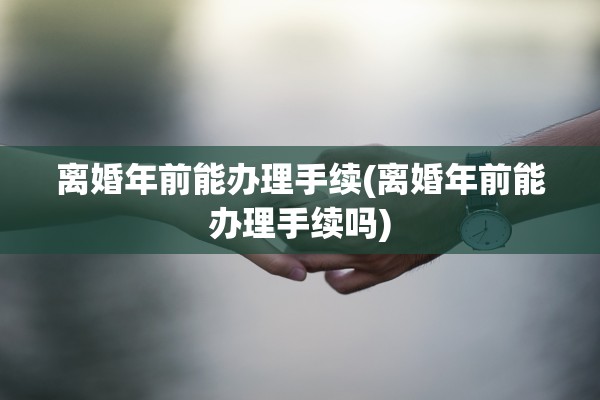 离婚年前能办理手续(离婚年前能办理手续吗)