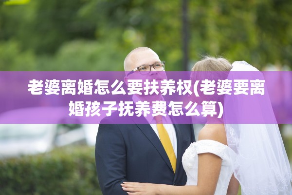 老婆离婚怎么要扶养权(老婆要离婚孩子抚养费怎么算)
