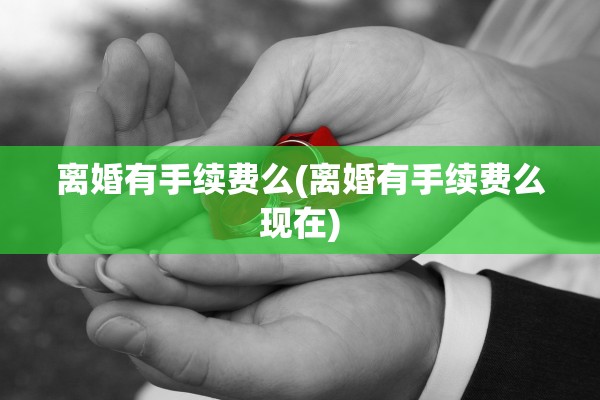 离婚有手续费么(离婚有手续费么现在)