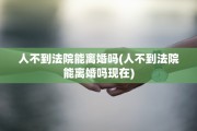 人不到法院能离婚吗(人不到法院能离婚吗现在)