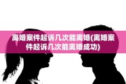 离婚案件起诉几次能离婚(离婚案件起诉几次能离婚成功)