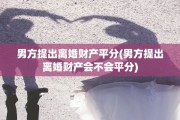 男方提出离婚财产平分(男方提出离婚财产会不会平分)