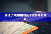 领证了就离婚(领证了就离婚怎么办)