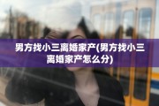 男方找小三离婚家产(男方找小三离婚家产怎么分)