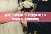 离婚了在婚要什么证件(离婚了在婚要什么证件和手续)