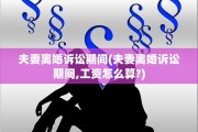 夫妻离婚诉讼期间(夫妻离婚诉讼期间,工资怎么算?)