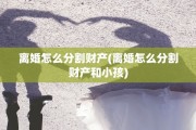 离婚怎么分割财产(离婚怎么分割财产和小孩)