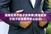 离婚后关于孩子抚养费(离婚后关于孩子抚养费用怎么起诉)