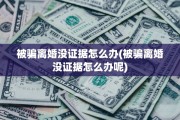 被骗离婚没证据怎么办(被骗离婚没证据怎么办呢)