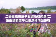 二婚重组家庭子女继承权问题(二婚重组家庭子女继承权问题没有扶养关系有继承权吗)