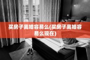 买房子离婚容易么(买房子离婚容易么现在)