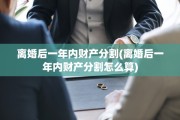 离婚后一年内财产分割(离婚后一年内财产分割怎么算)