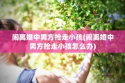 闹离婚中男方抢走小孩(闹离婚中男方抢走小孩怎么办)