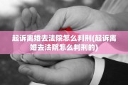 起诉离婚去法院怎么判刑(起诉离婚去法院怎么判刑的)