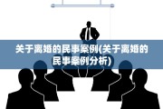关于离婚的民事案例(关于离婚的民事案例分析)