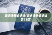 婚姻法新婚姻法(婚姻法新婚姻法第21条)