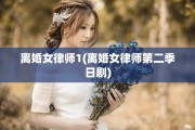 离婚女律师1(离婚女律师第二季日剧)