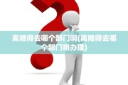 离婚得去哪个部门啊(离婚得去哪个部门啊办理)