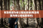 有没有因为老公姐姐离婚(有没有因为老公姐姐离婚的)